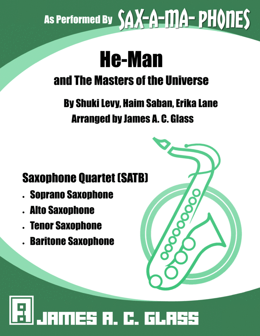 He-man And The Masters Of The Universe Saxophone Quartet scores gallery preview page 1