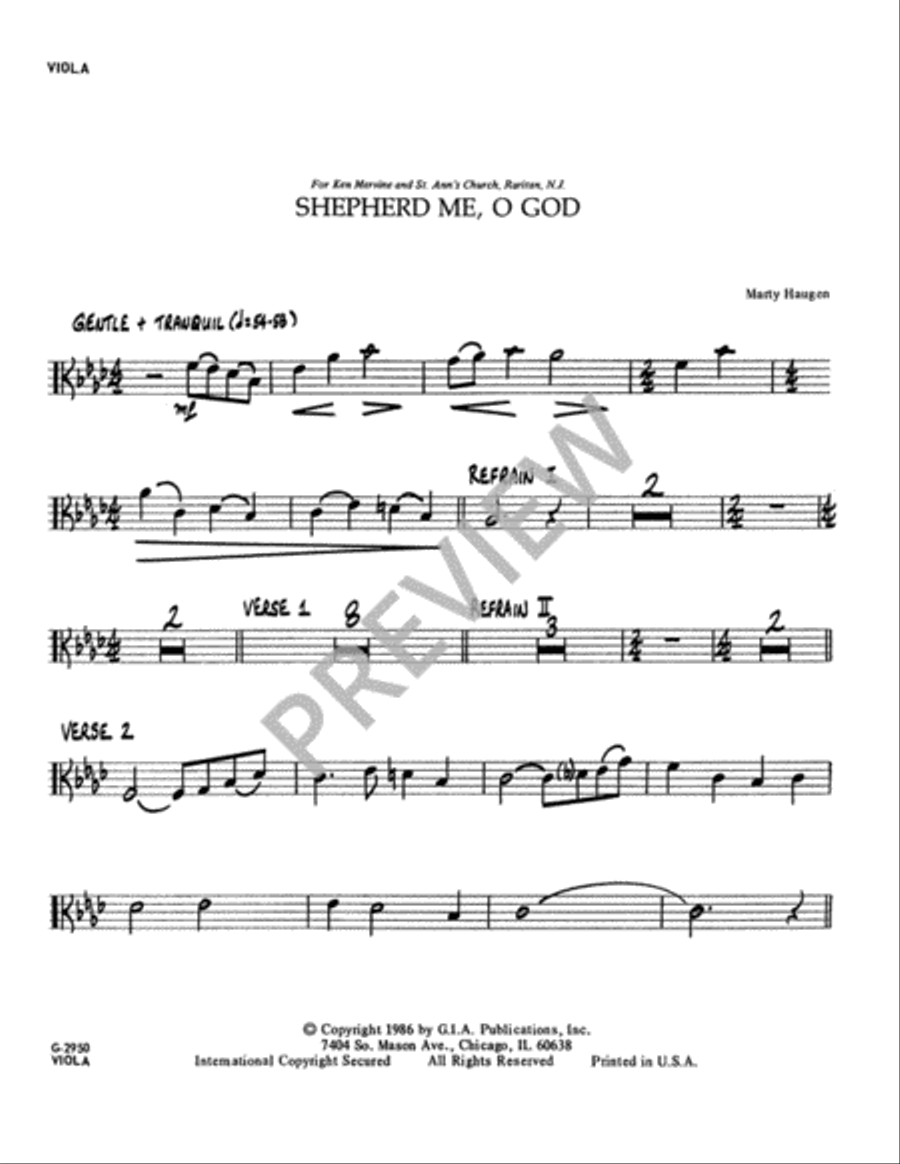 Shepherd Me, O God - Instrument edition Cello scores gallery preview page 6