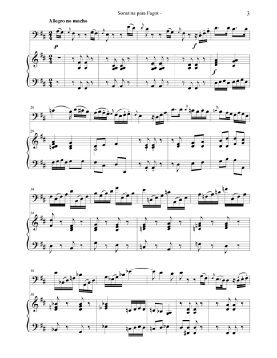 Sonata para fagot de Manuel Sanchez Garcia Small Ensemble scores gallery preview page 5