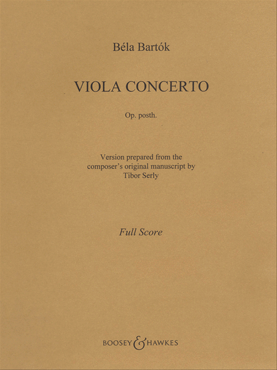Viola Concerto, Op. Posth. Orchestra scores gallery preview page 1