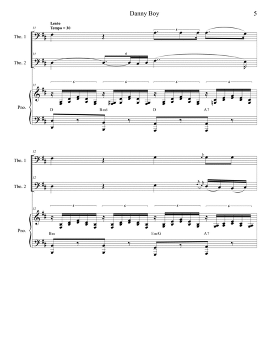Danny Boy (Funeral Version) (Trombone Duet) image number null