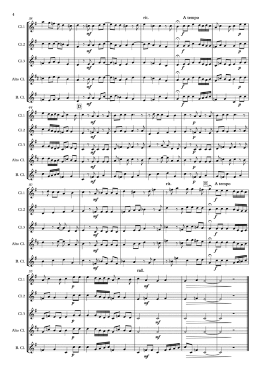 Matona mia cara Woodwind Quartet scores gallery preview page 3