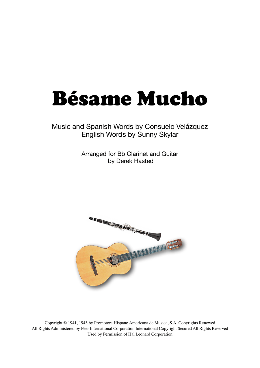 Bésame Mucho Clarinet scores gallery preview page 1