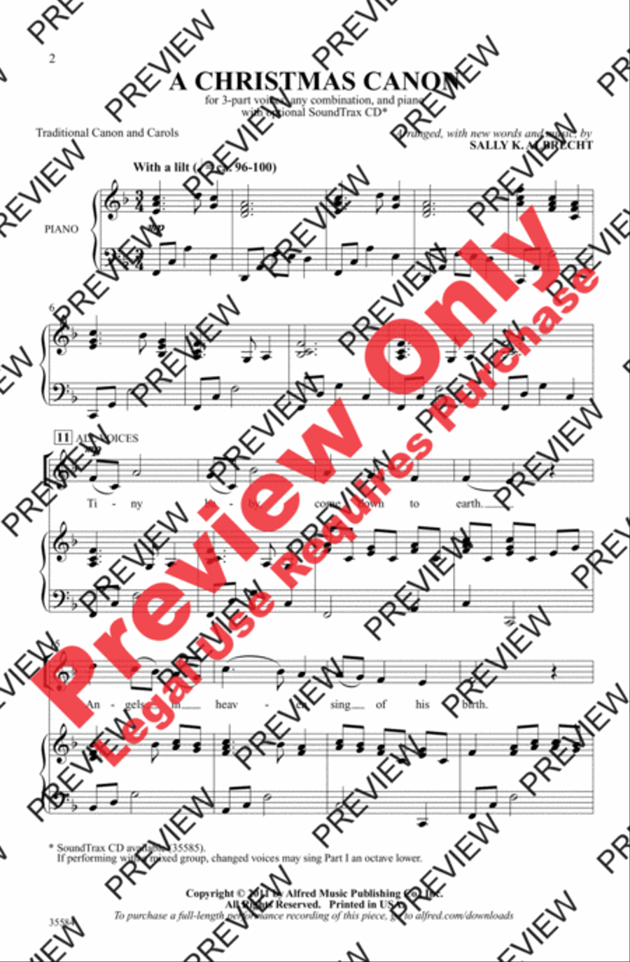 A Christmas Canon A Christmas Canon 3-Part scores gallery preview page 2