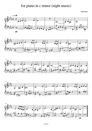 For piano in c minor (night music)