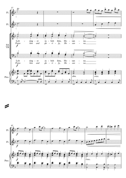 Sanctus / Holy / Heilig 2013 in F (Eng & Gm) for SATB choir, piano and flutes (rhythmic setting) image number null