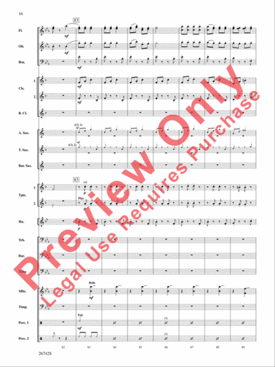 A Christmas Festival A Christmas Festival Concert Band scores gallery preview page 17