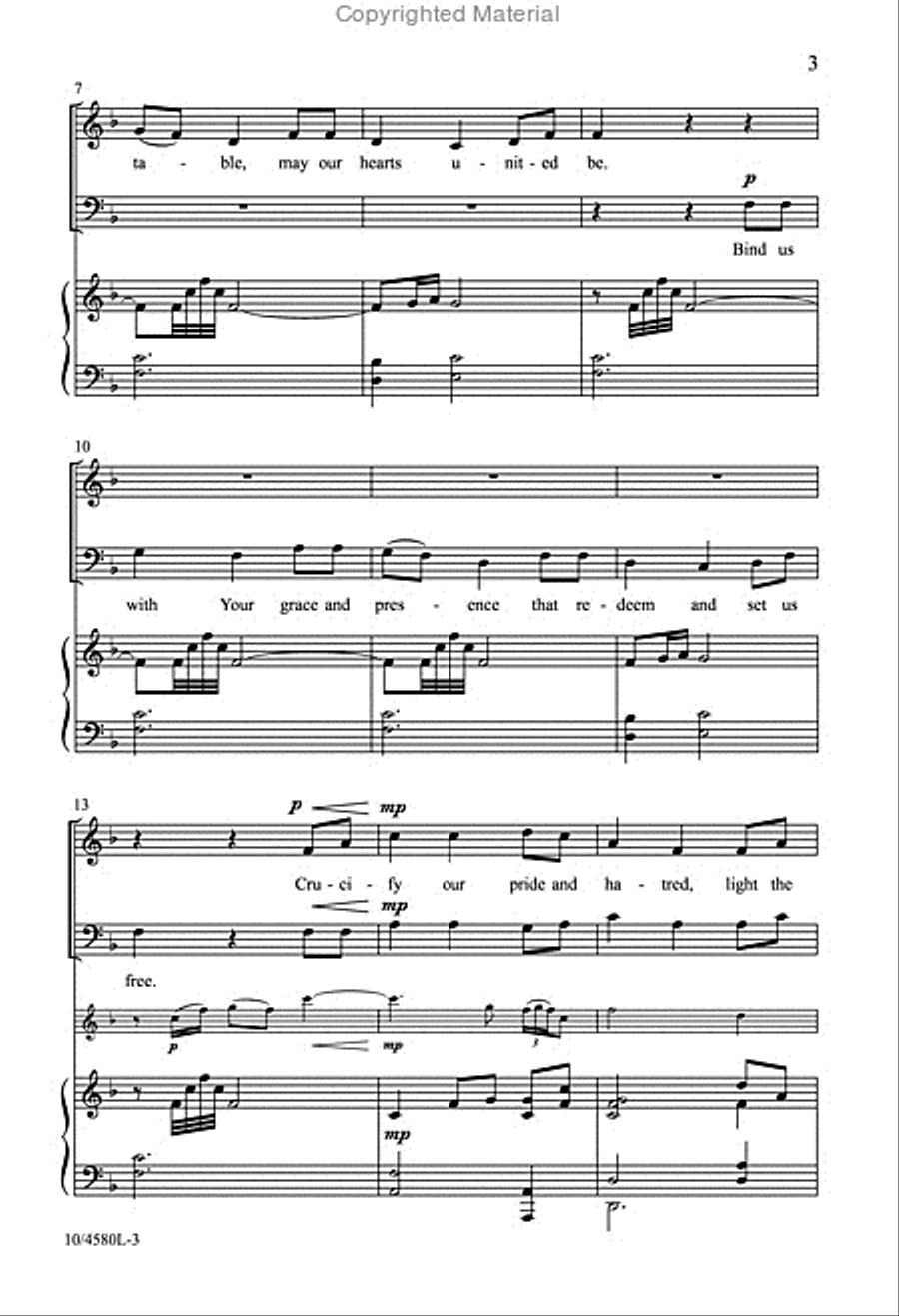 Jesus, at Your Holy Table 4-Part scores gallery preview page 3