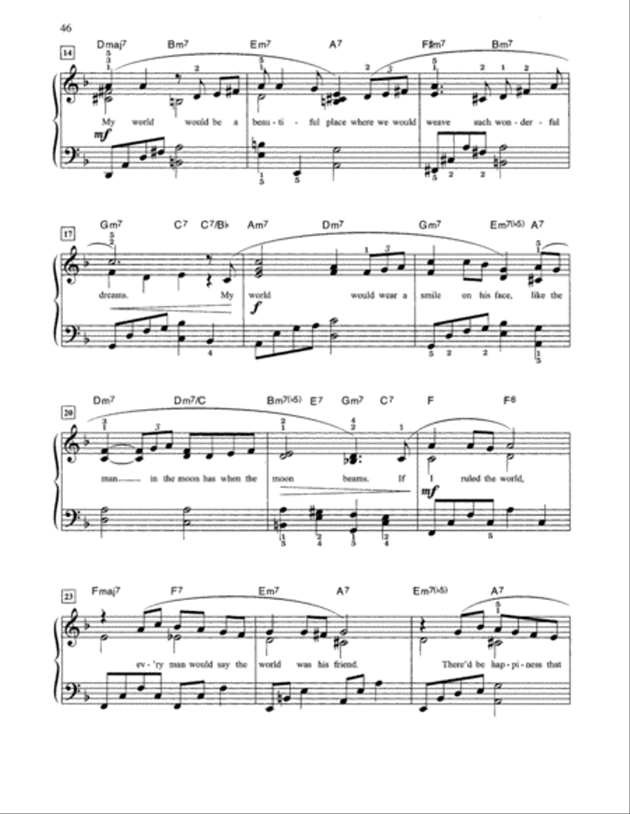 If I Ruled The World (arr. Dan Coates) Easy Piano scores gallery preview page 2