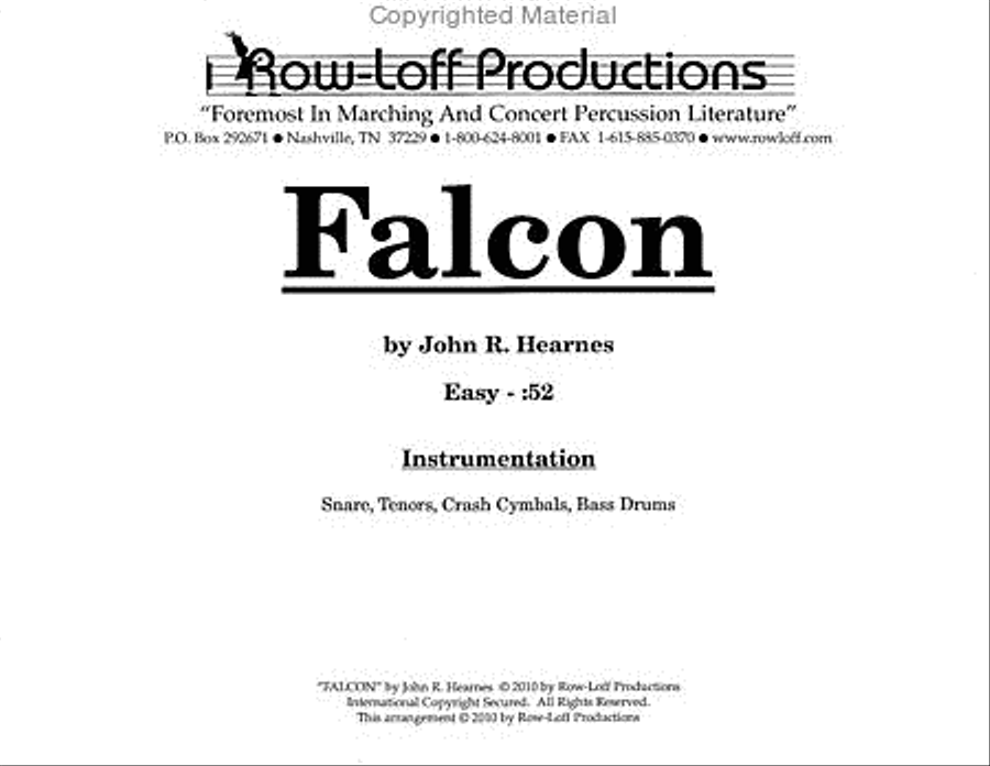 Falcon Falcon Percussion Ensemble scores gallery preview page 2
