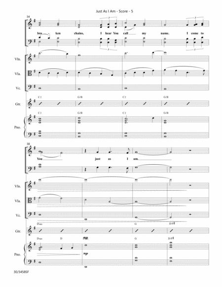 Just As I Am - Instrumental Score and Parts