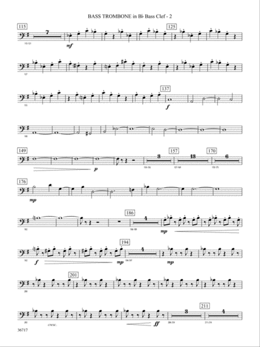 Sparkle: (World Part) 3rd B-flat Trombone B.C. Concert Band scores gallery preview page 2