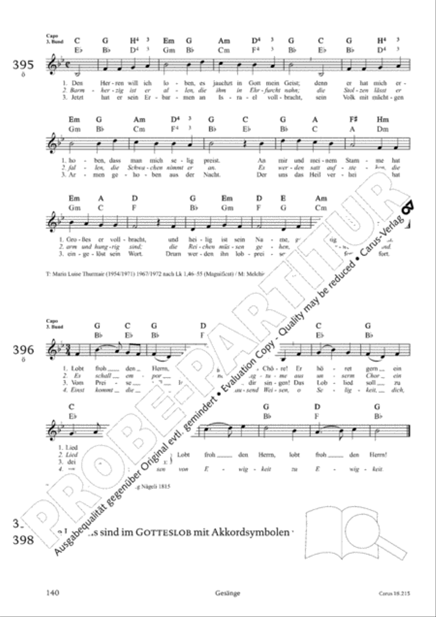 Gitarrenbuch zum Gotteslob Guitar scores gallery preview page 134
