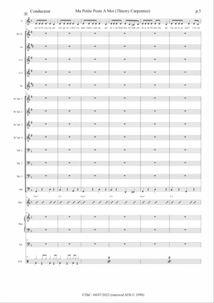 Ma Petite Peste A Moi Ma Petite Peste A Moi Jazz Ensemble scores gallery preview page 5