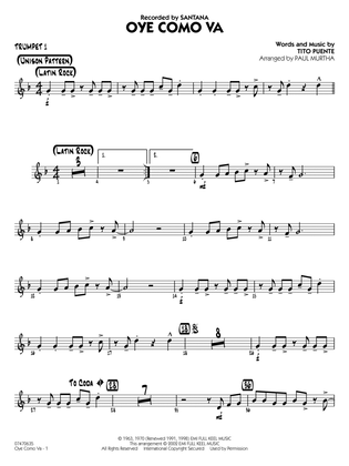 Oye Como Va (arr. Paul Murtha) - Trumpet 1