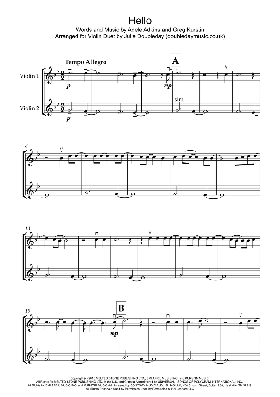 Hello String Duet scores gallery preview page 1