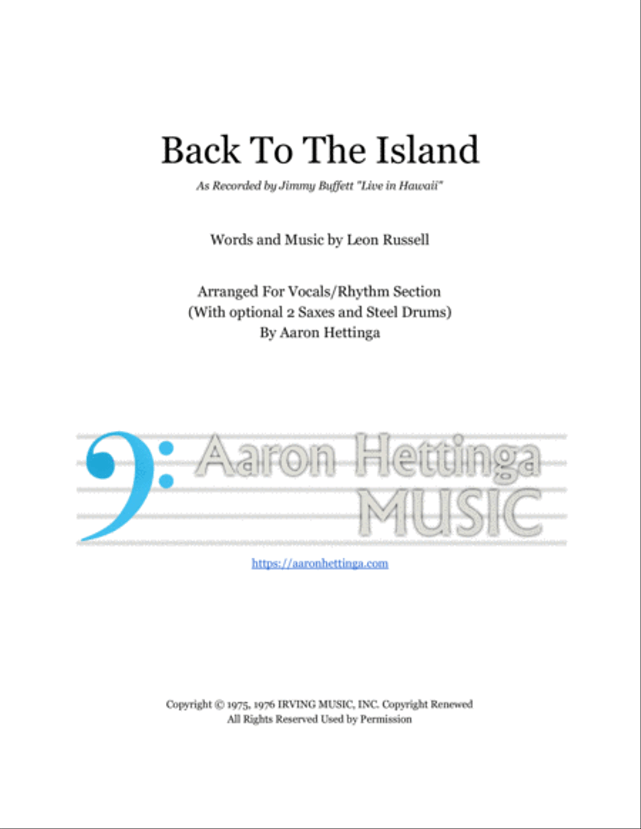Back To The Island Small Ensemble scores gallery preview page 1