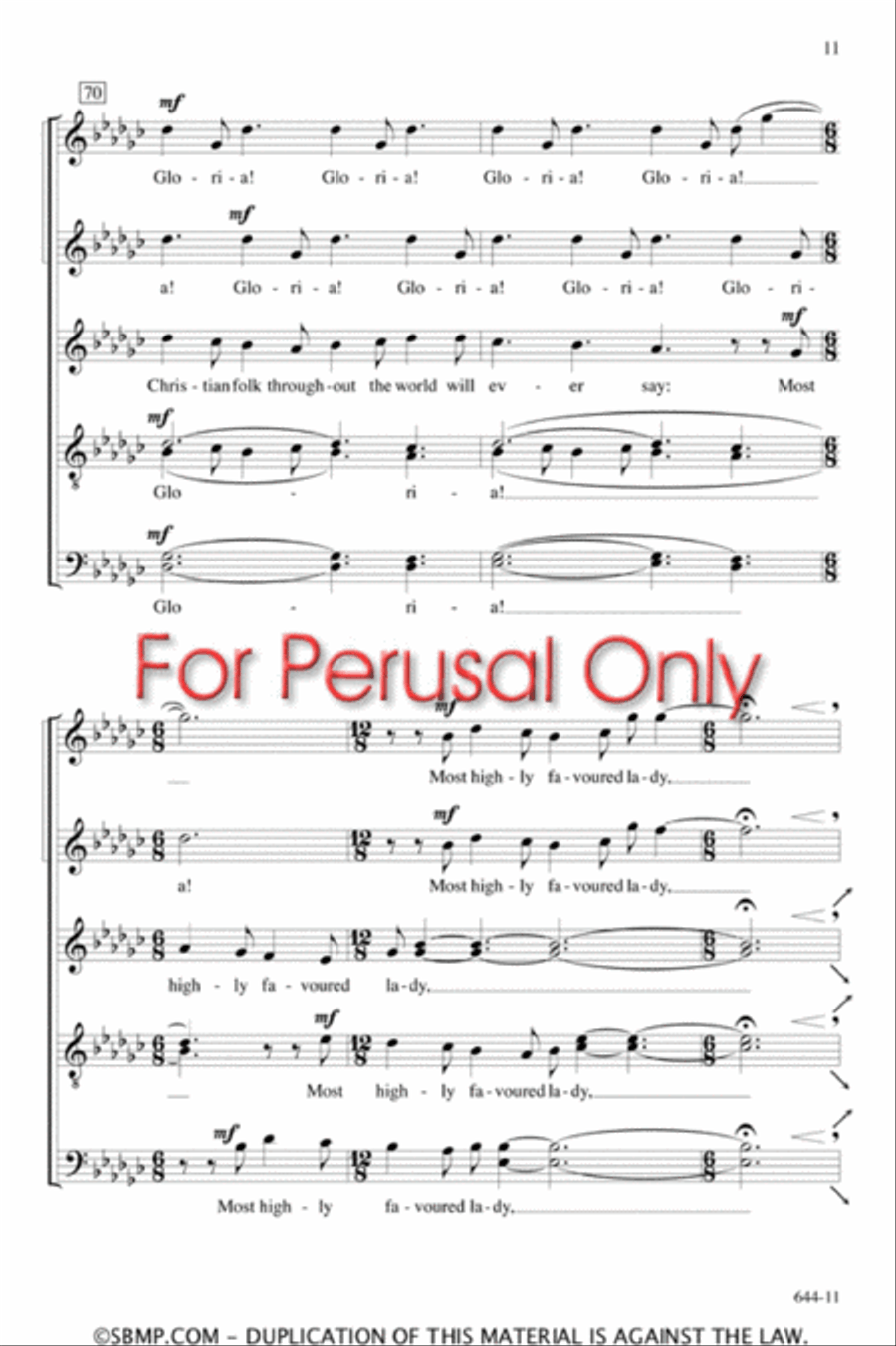 Gabriel's Message - SATB Octavo 4-Part scores gallery preview page 11