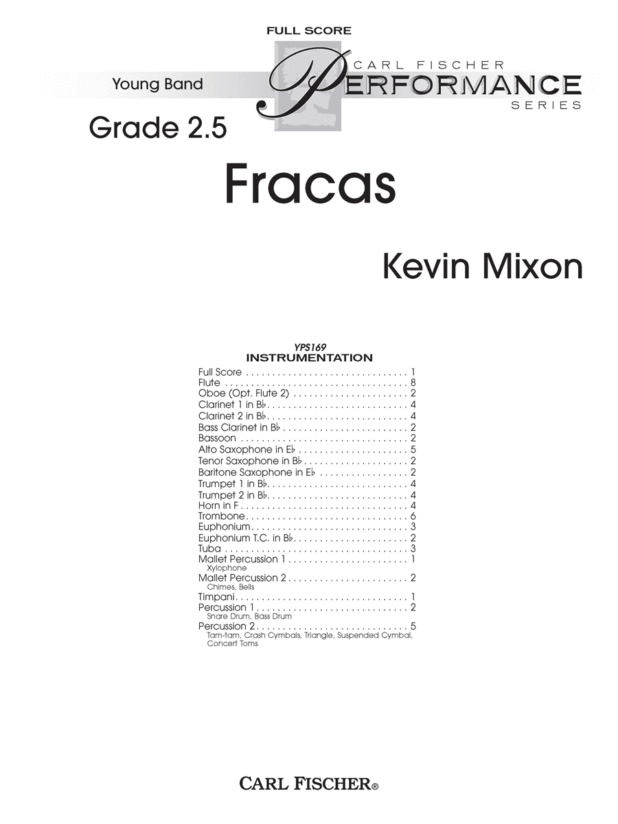 Fracas Concert Band scores gallery preview page 1