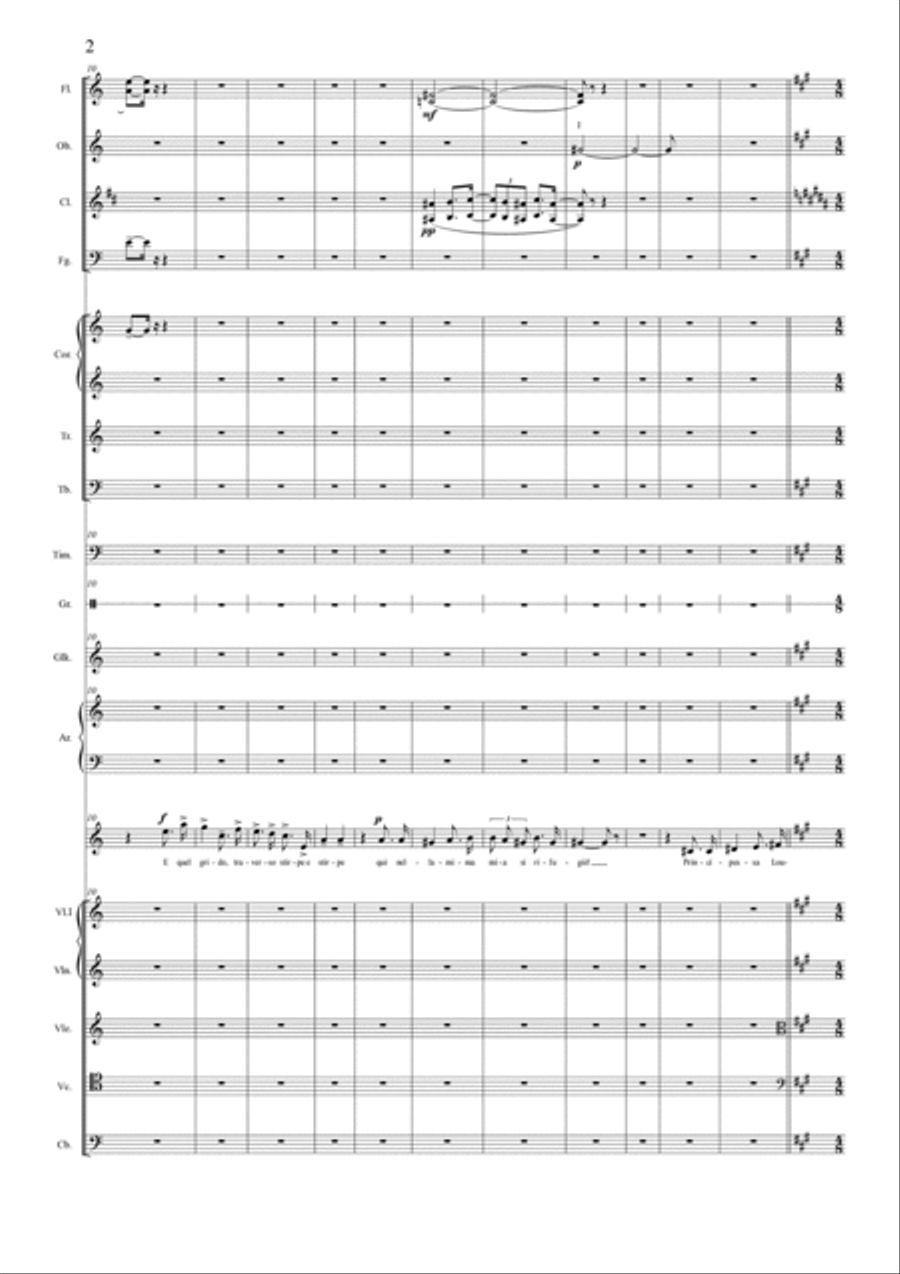 In questa reggia - Concert version with a reduced orchestration. Full Orchestra scores gallery preview page 4