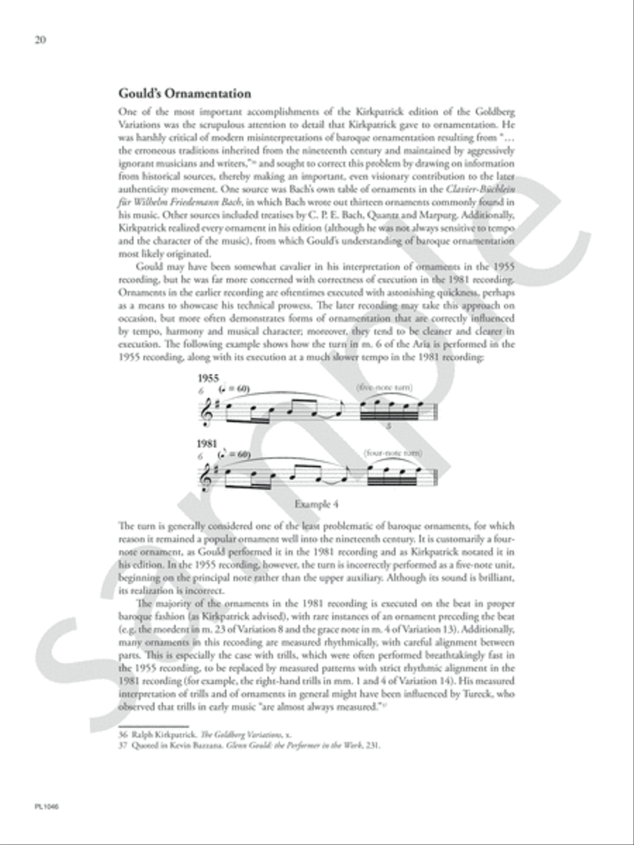 Glenn Gould's Goldberg Variations Piano Solo scores gallery preview page 6