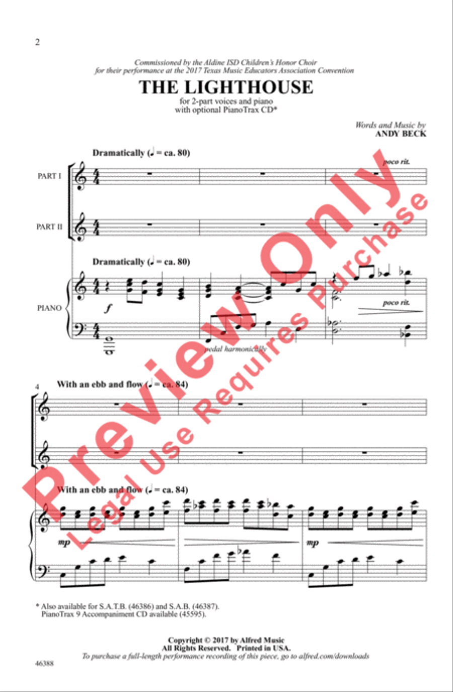 The Lighthouse 2-Part scores gallery preview page 2