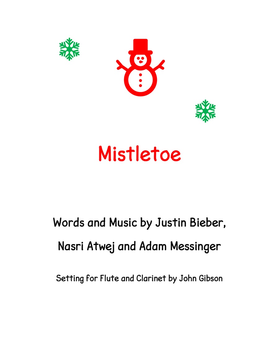 Mistletoe Woodwind Duet scores gallery preview page 1