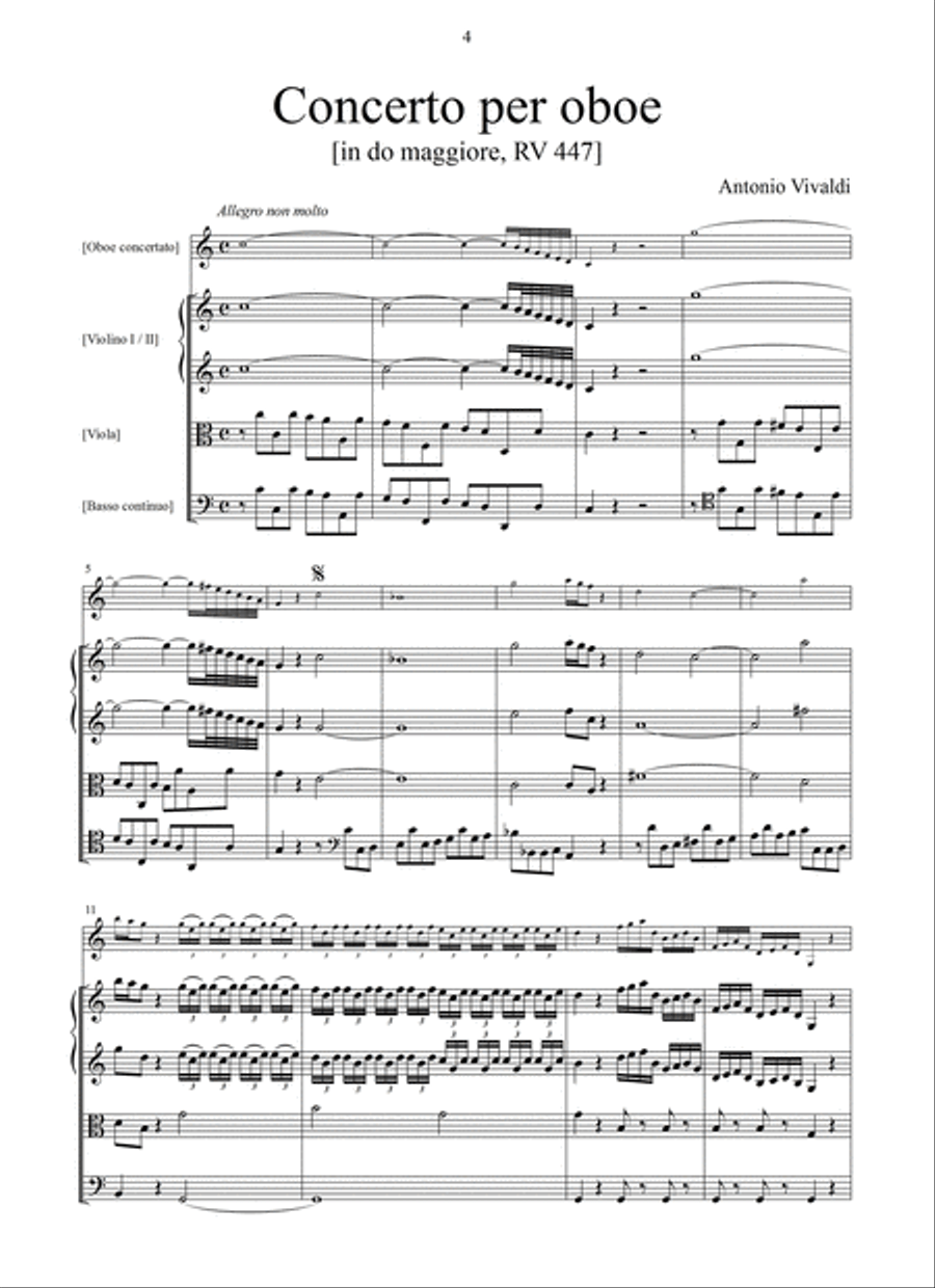Concerto in do maggiore RV 447 String Orchestra scores gallery preview page 2