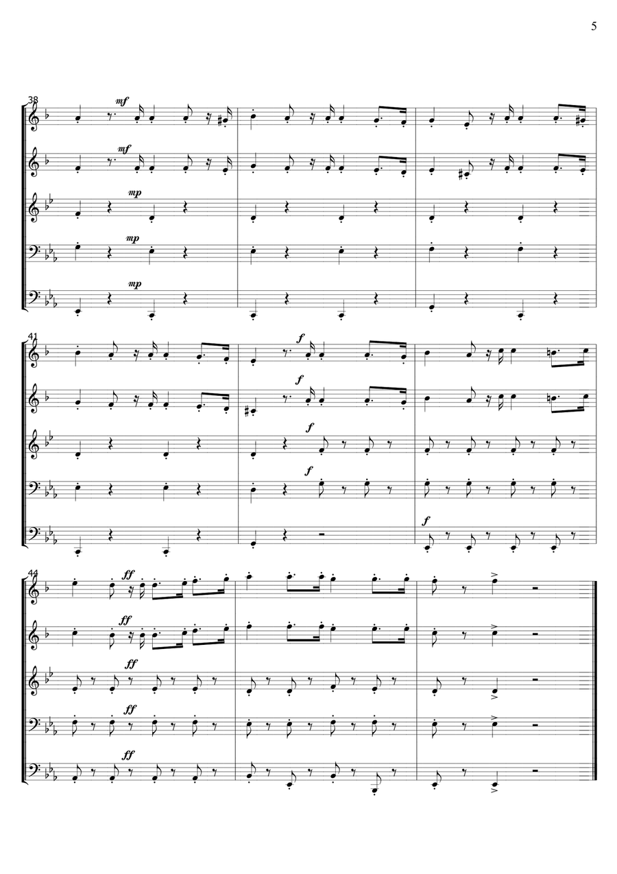 Italian National Anthem Brass Ensemble scores gallery preview page 5