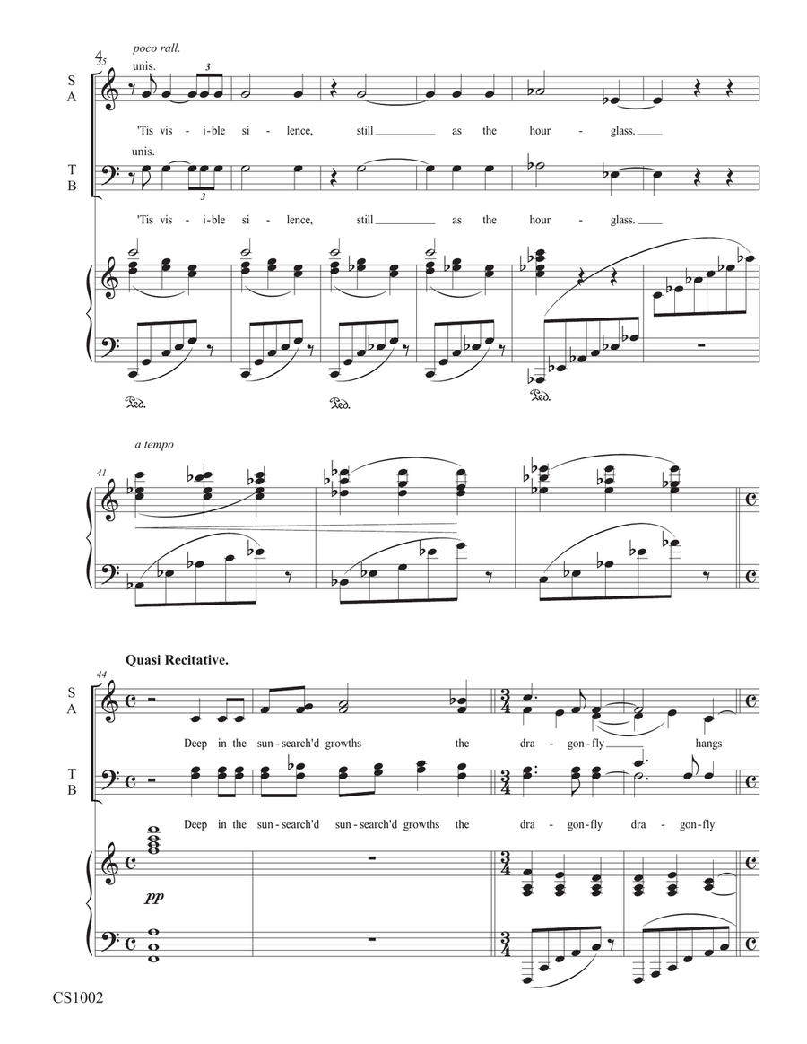 Silent Noon 4-Part scores gallery preview page 4