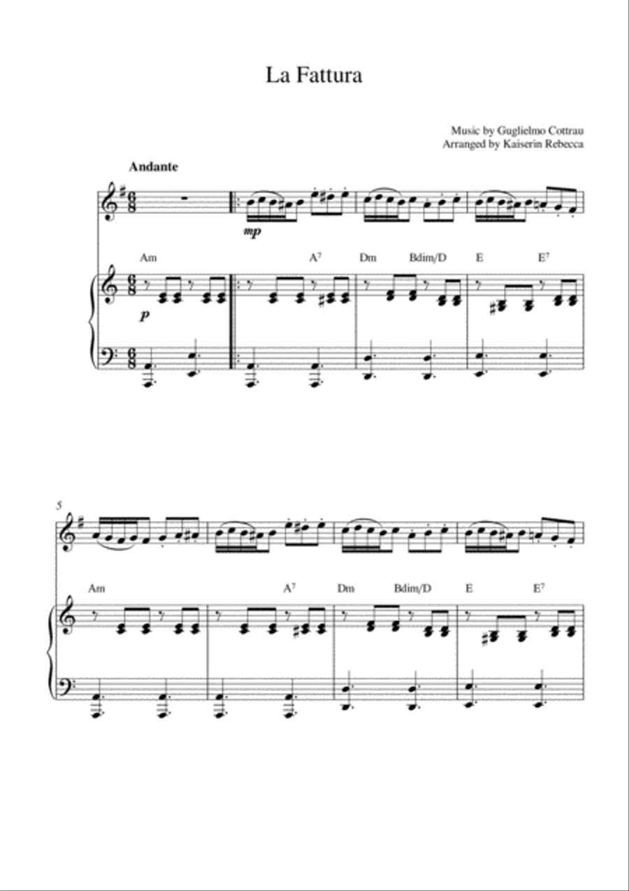 La Fattura English Horn scores gallery preview page 1