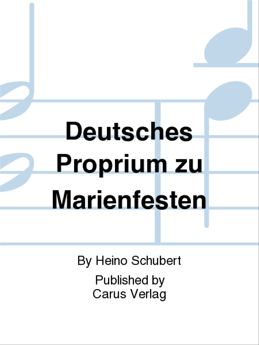 Deutsches Proprium zu Marienfesten