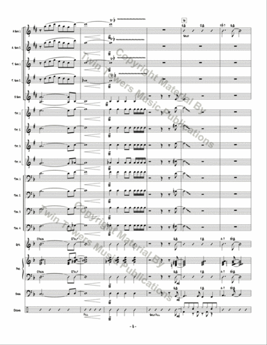 Changing Lanes Changing Lanes Jazz Ensemble scores gallery preview page 9