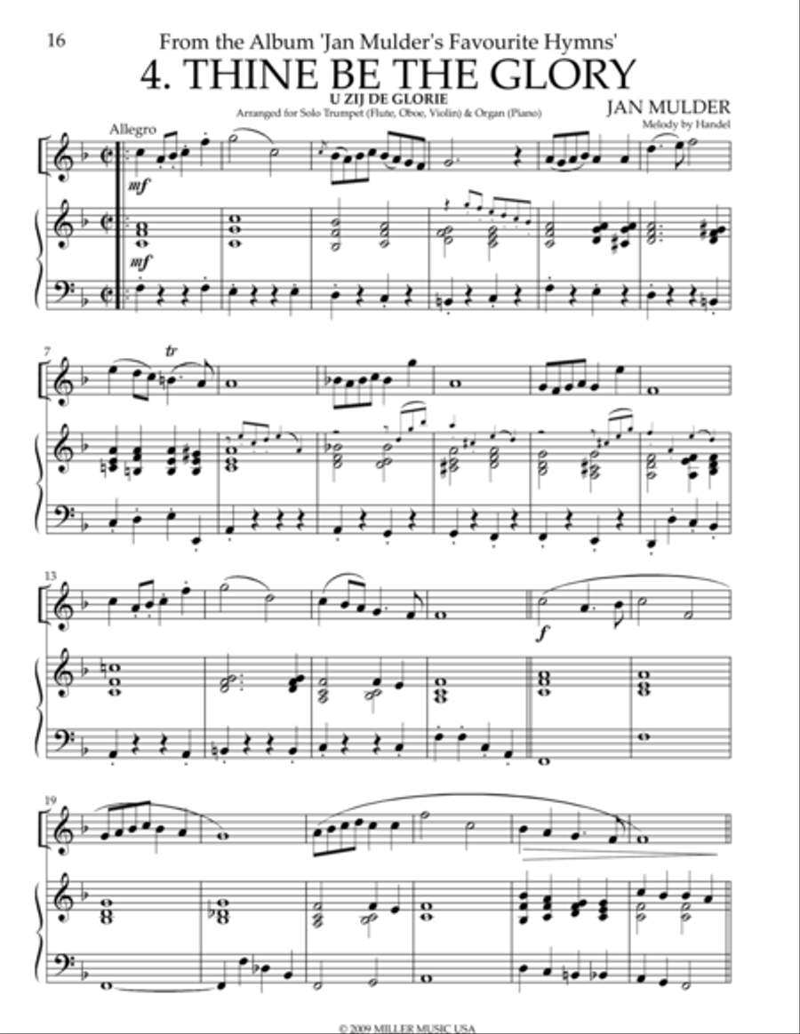 Thine Be the Glory Flute Solo scores gallery preview page 1