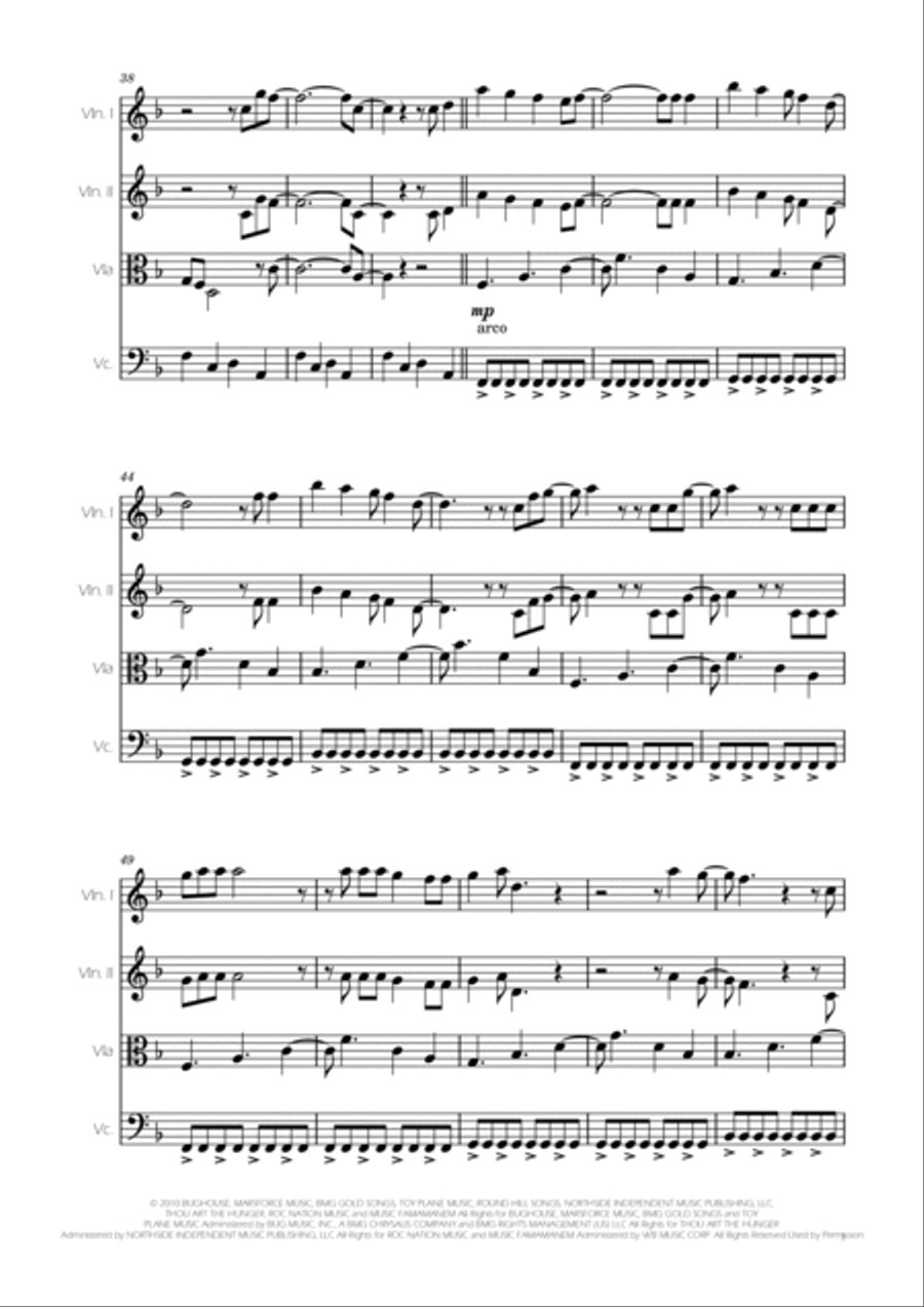 Marry You Marry You String Quartet scores gallery preview page 3