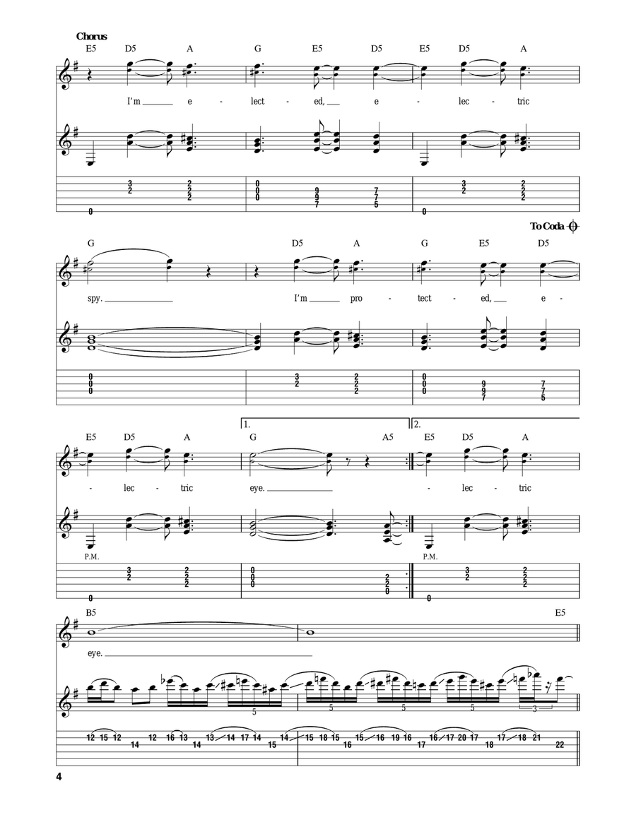 Electric Eye Electric Guitar scores gallery preview page 4