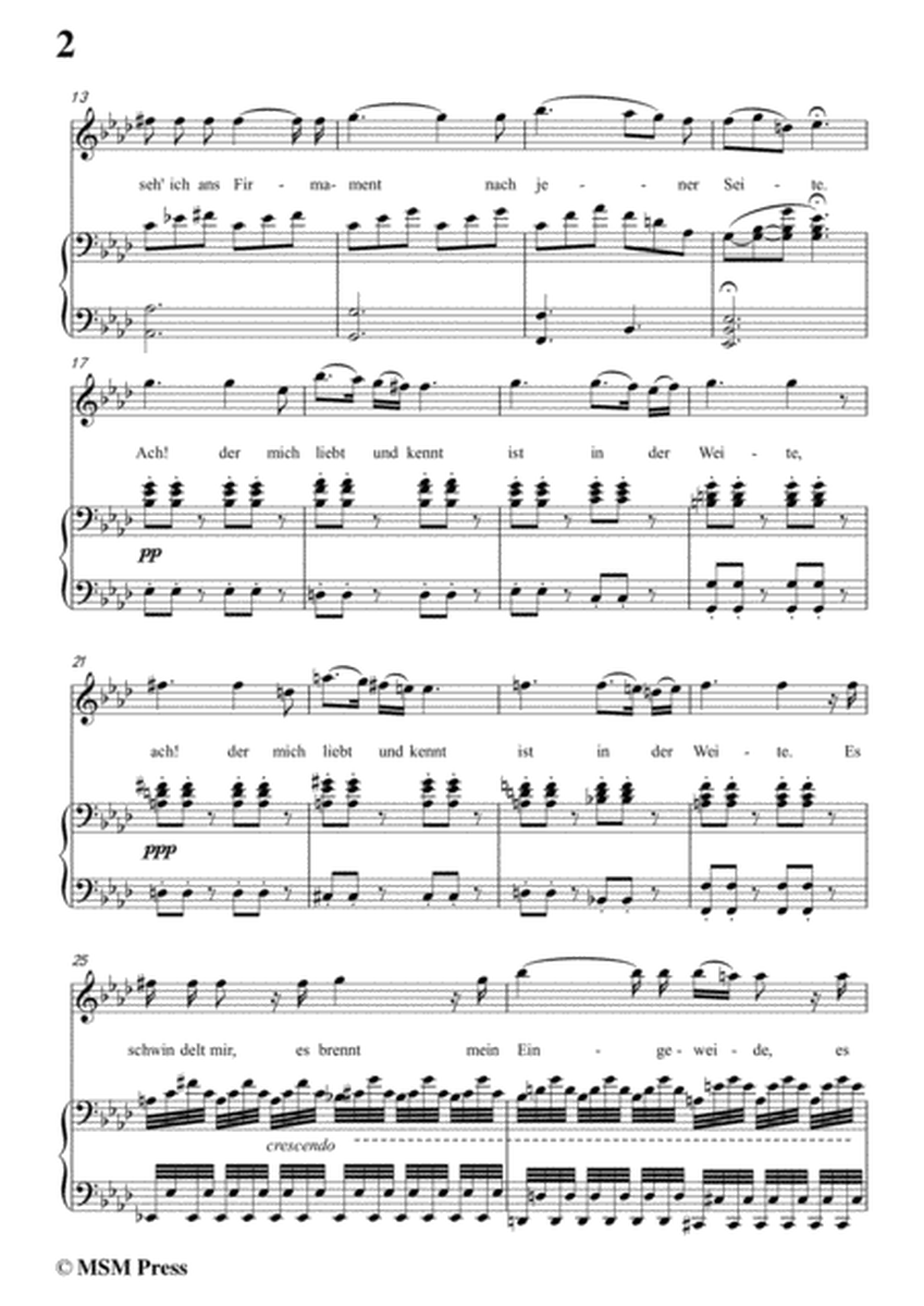 Schubert-Lied der Mignon (earlier Version 2),from 4 Gesänge aus 'Wilhelm Meister',in f minor image number null