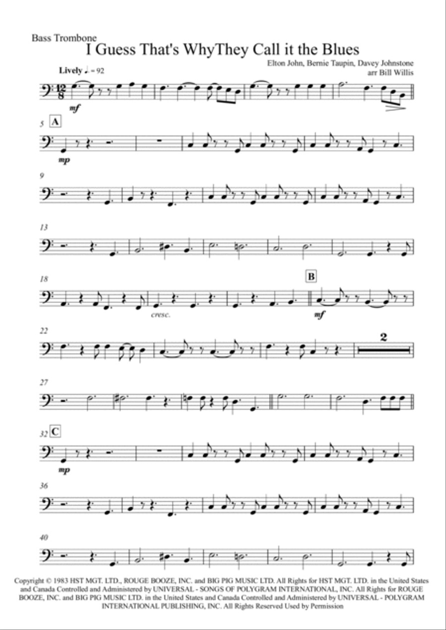 I Guess That's Why They Call It The Blues School and Community scores gallery preview page 3