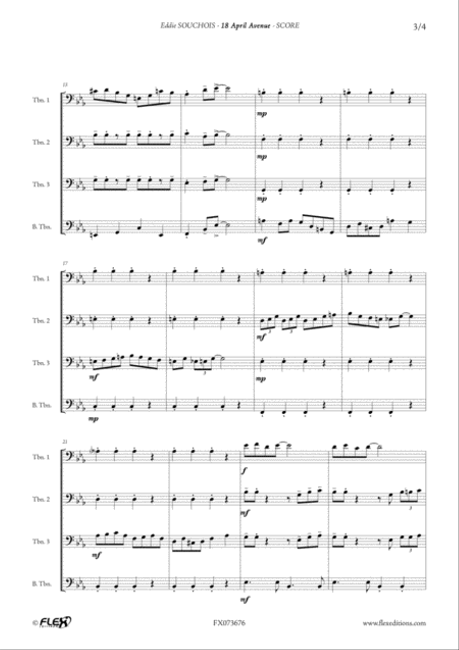 18 April Avenue 18 April Avenue Trombone Quartet scores gallery preview page 3