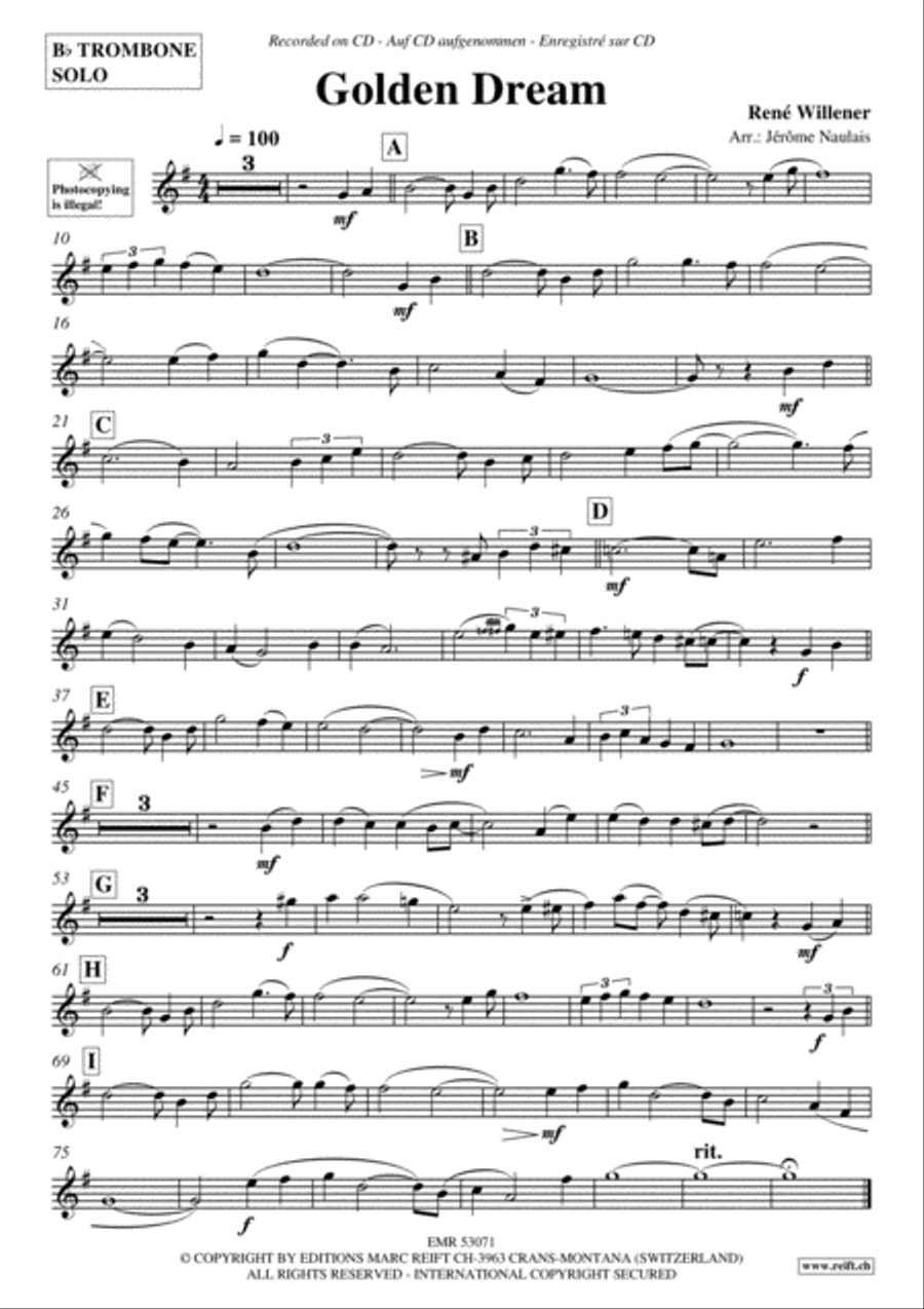 Golden Dream Piano Accompaniment scores gallery preview page 3