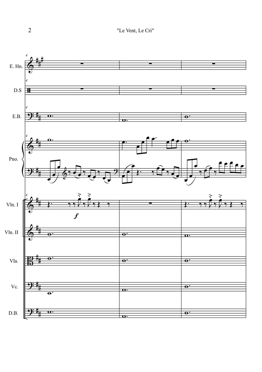Le Vent, Le Cri String Orchestra scores gallery preview page 5
