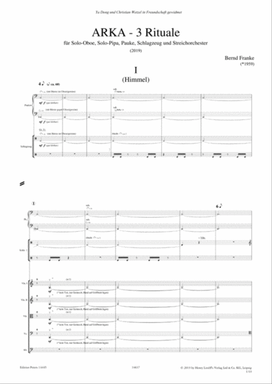 ARKA - 3 Rituale (Full Score) Orchestra scores gallery preview page 2