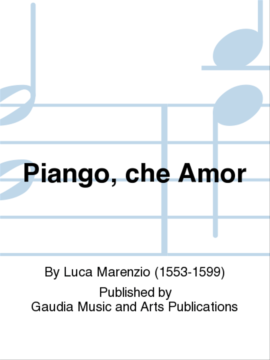 Piango, che Amor Piango, che Amor 4-Part scores gallery preview page 1