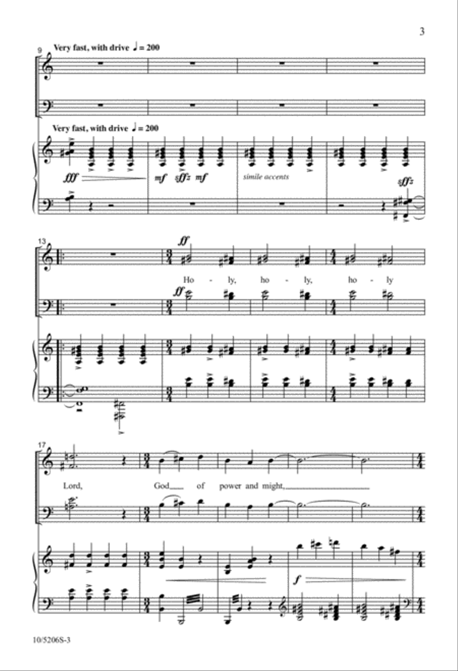 Festival Sanctus 4-Part scores gallery preview page 3