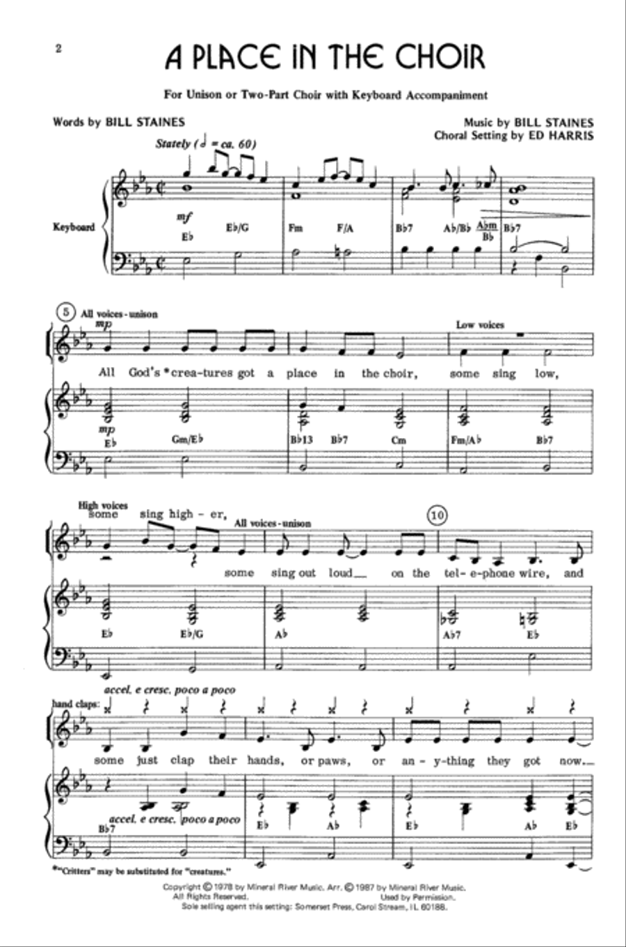 A Place in the Choir 2-Part scores gallery preview page 2