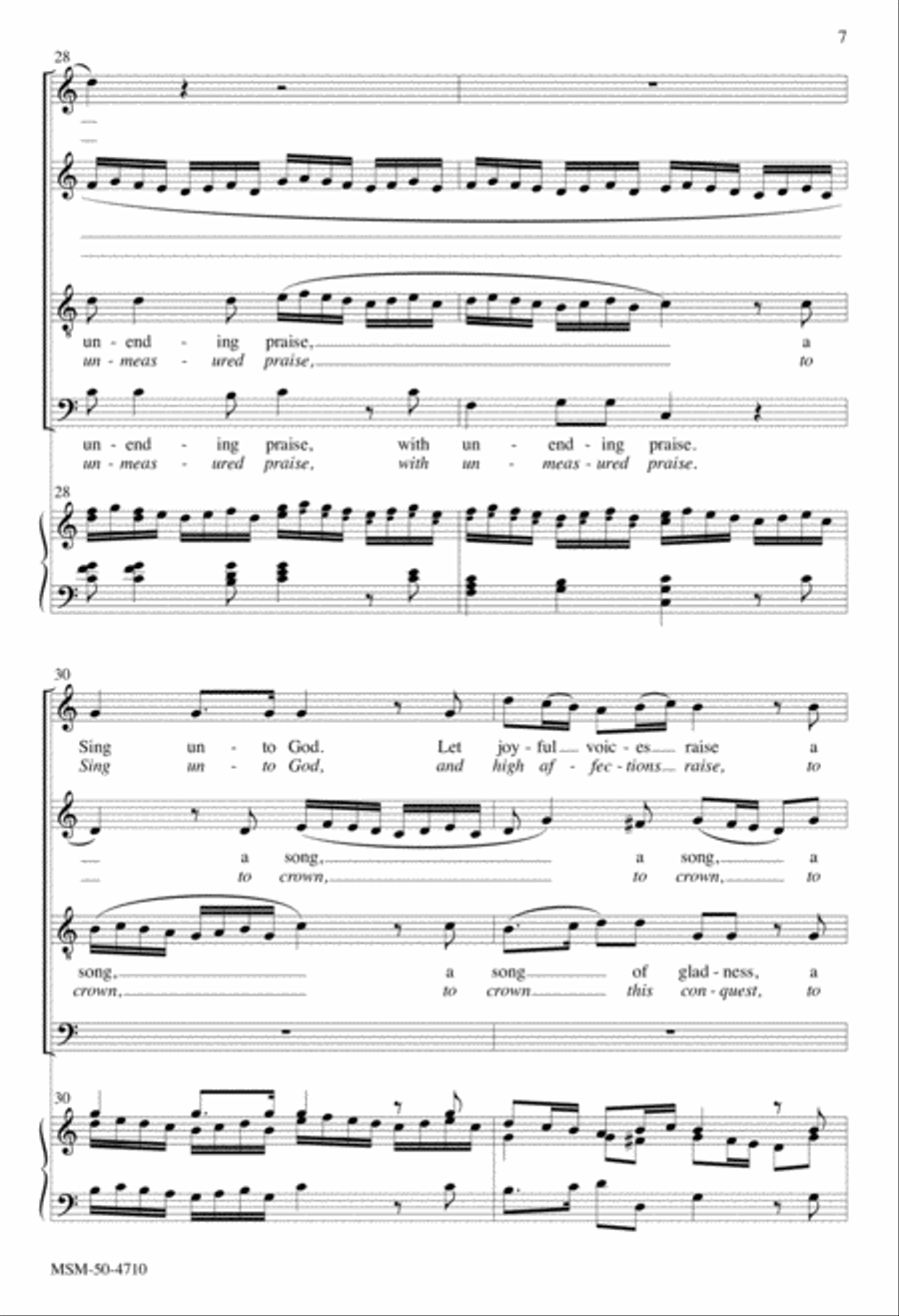 Sing unto God from Judas Maccabaeus 4-Part scores gallery preview page 6