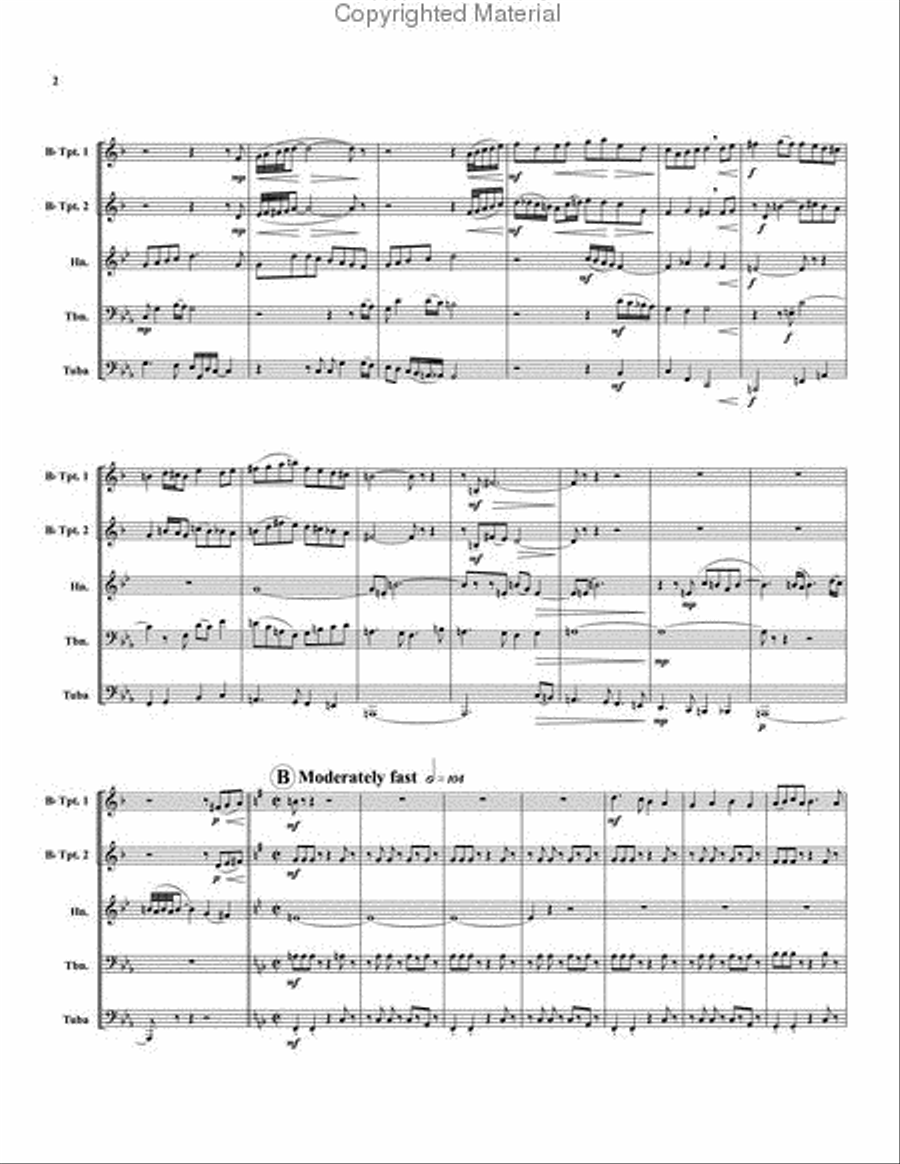 Tinsel Teaser #1 Brass Quintet scores gallery preview page 3