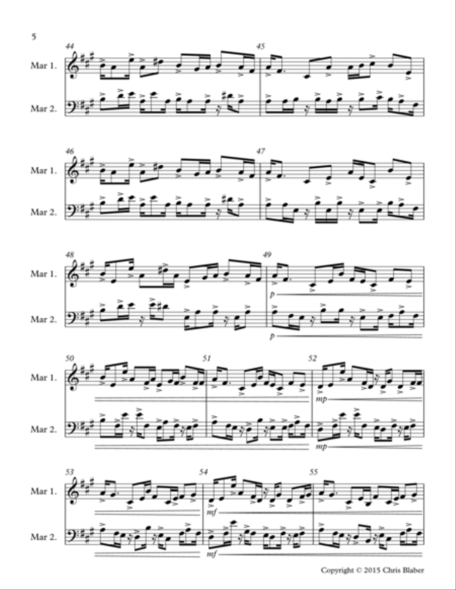 Ball and Rock Percussion Ensemble scores gallery preview page 6