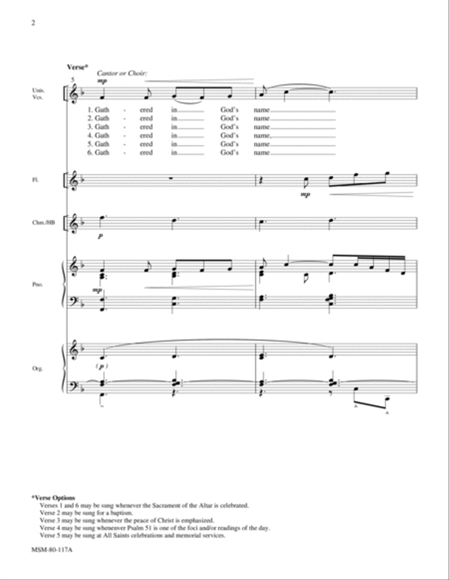Gathered in God's Name Gathered in God's Name Choir scores gallery preview page 2