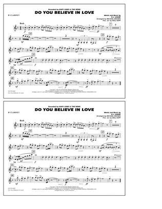 Book cover for Do You Believe In Love - Bb Clarinet
